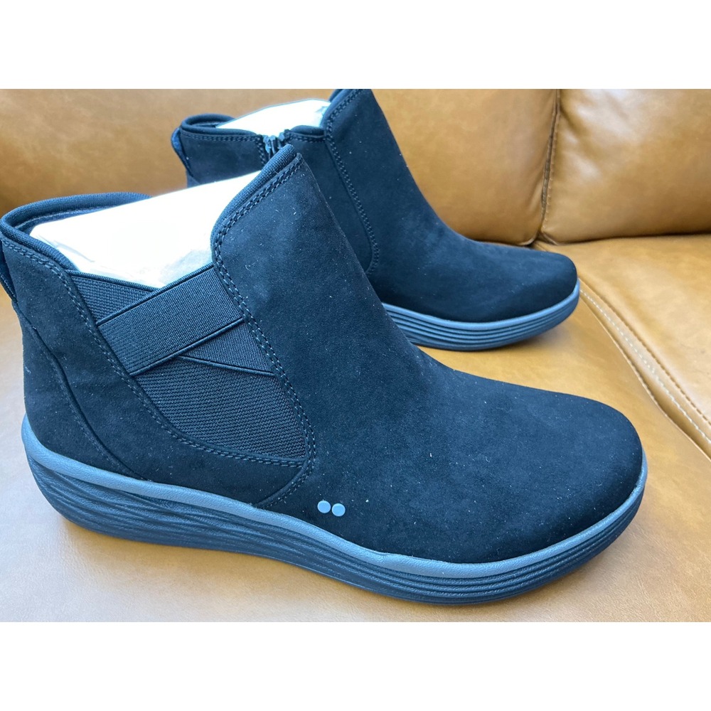 Ryka Noelle 2 Ankle Boots Womens 8 Black Water‎ Repellent Side Zip